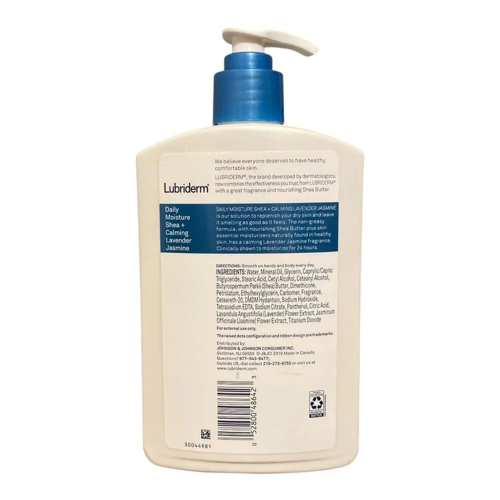 Lubriderm Daily Moisture Lotion‎ Shea + Calming Lavender Jasmine 16 Fl Oz NEW